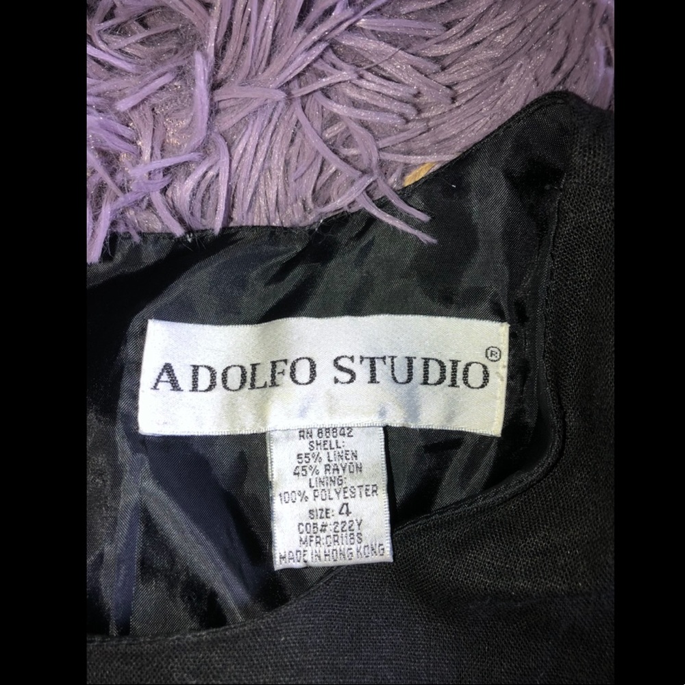 Adolfo Studio Dark Grey Work Dress - image 3